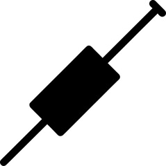 black syringe icon