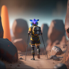 astronaut on the earth