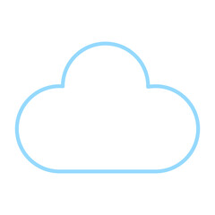 Fototapeta premium Cloud line icon. Vector illustration. stock image.