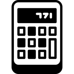 calculator solid line icon