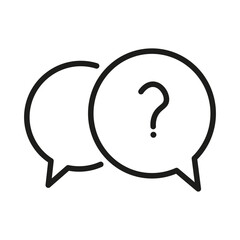 Question mark in a speech bubble. Vector illustration. stock image.