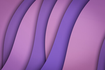 Realistic paper cut background. Abstract red hot wavy illustration with gradient.