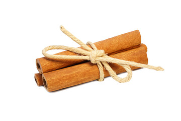 cinnamon sticks isolated on white background