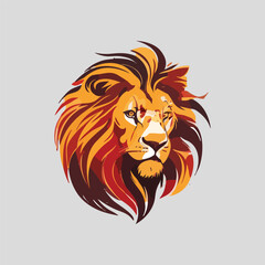 Fototapeta na wymiar The combination mark logo Abstract lion logo