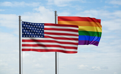 Gay Pride and USA flag