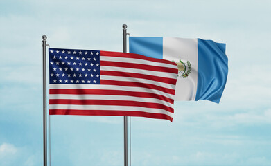 Guatemala and USA flag