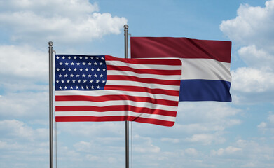 Netherlands and USA flag