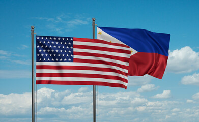 Philippines and USA flag