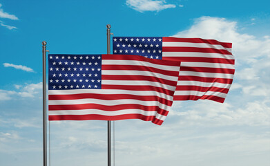 USA and USA flags