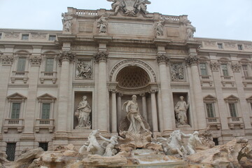 Rome City, bridges, rivers, Hadrian's Temple, Trevi Fountain, Spanish Steps, Popolo People's...