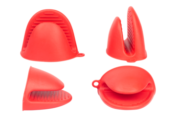 silicone tack, silicone kitchen potholders for hot dishes isolated from the background