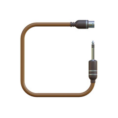 Audio Cable 3D Alphabet or PNG Letters