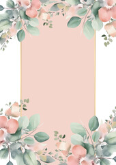 colorful colourful floral flower beautiful and elegant floral wedding invitation card template