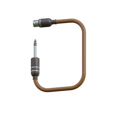 Audio Cable 3D Alphabet or PNG Letters