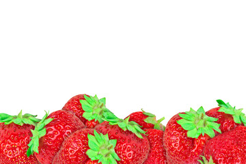 Creative strawberry mockup isolated on white background. Food concept. copy space