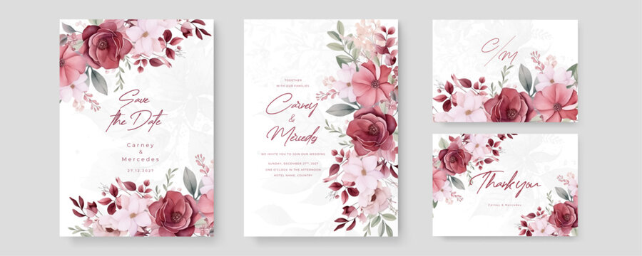colorful colourful floral flower vector elegant hand drawing wedding invitation floral design watercolor