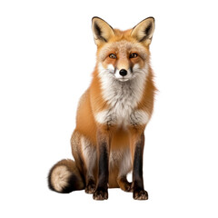 Fototapeta premium red fox vulpes isolated on transparent background cutout