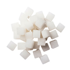 pile of cubes isolated on transparent background cutout