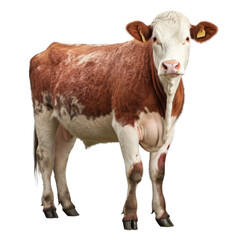 cow and calf isolated on transparent background cutout
