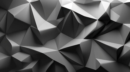 Fototapeta premium Polychrome Symmetry: A Monochromatic Exploration of Overlapping Polygons. Generative AI
