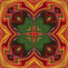 Geometric abstract background. Fractal seamless illustration background pattern fabulous design. Modern wallpaper, clothing, wrapping, Batik, mandalas, fabric, and tile pattern wallpaper. 