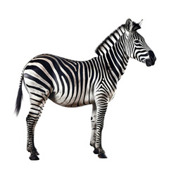 zebra isolated on transparent background cutout