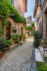 Fototapeta na wymiar Scenic sight in the beautiful village of Nazzano, Province of Rome, Lazio, Italy.