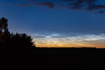 silvery clouds