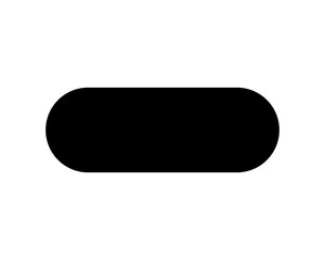 Vector black button. Line, oval, round button for app, website. Blank, empty button icon.
