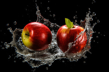 apple splash on water generative ai