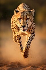 The cheetah is the fastest land animal on earth, and this image captures the incredible speed and agility of this magnificent predator.