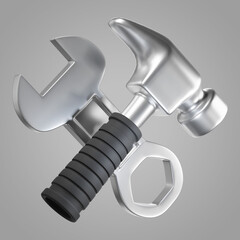 repair tools icon 3d illustration