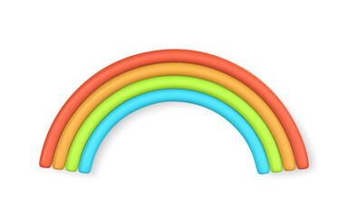 3d rainbow in cartoon style. Phenomenon Concept. Vector illustration
