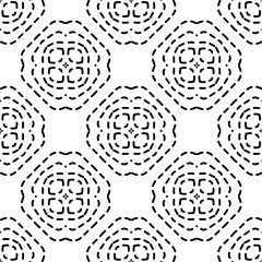 Background with abstract shapes. Black and white texture. Monochrome repeating pattern  for decor, fabric, cloth.