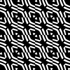 Background with abstract shapes. Black and white texture. Monochrome repeating pattern  for decor, fabric, cloth.