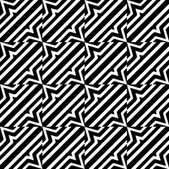 Background with abstract shapes. Black and white texture. Monochrome repeating pattern  for decor, fabric, cloth.