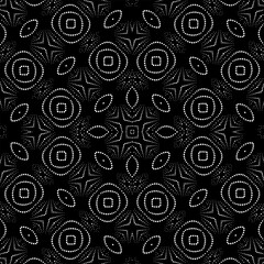 Background with abstract shapes. Black and white texture. Monochrome repeating pattern  for decor, fabric, cloth.