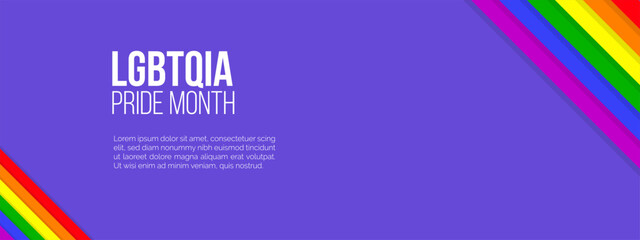 LGBT pride banner with pride Flag colors