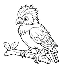 Fototapeta premium illustration of the bird liner art. Generative AI