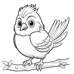 illustration of the bird liner art. Generative AI