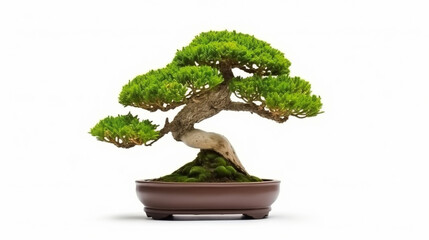 Bonsai tree against a white wall