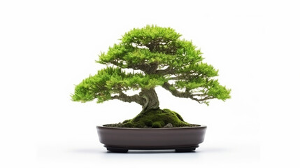 Bonsai tree against a white wall