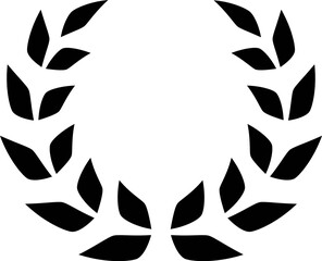 Award laurel wreath. Leaves victory frame. Floral branch border.