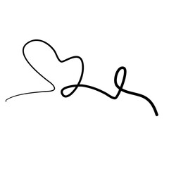 Squiggly Line Heart Element