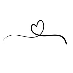 Squiggly Line Heart Element