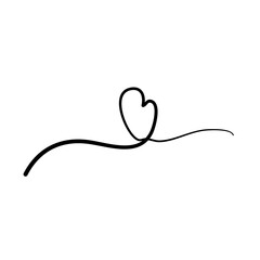 Squiggly Line Heart Element