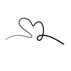 Squiggly Line Heart Element