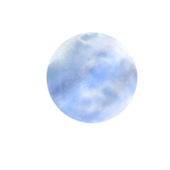 moon in blue sky