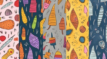 Contemporary Abstract Artistic Mosaic
Hand-Drawn Fun Paint Pattern
Linear Triangle Pattern Set
Seamless Pattern Concept Design
Modern Grunge Graphic Background