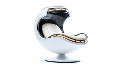 Futuristic chair isolated on a white background. Generative AI.